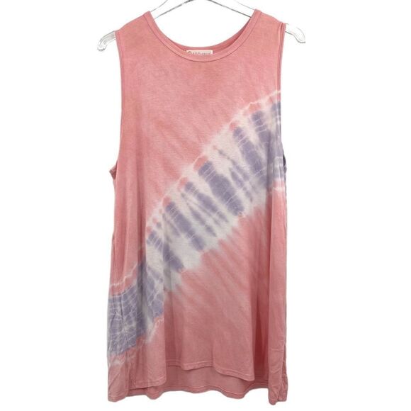 𝅺SUPER Soft Pink & Purple Tie Dye Tank Size M - Picture 2 of 7